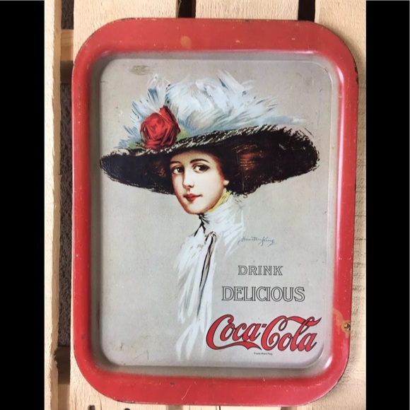 Coca-Cola Serving Tray Hamilton King,1909 Girl - Picture 2 of 8
